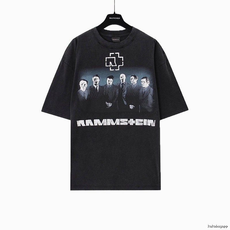 Balenciaga Rock Style Black T-shirt