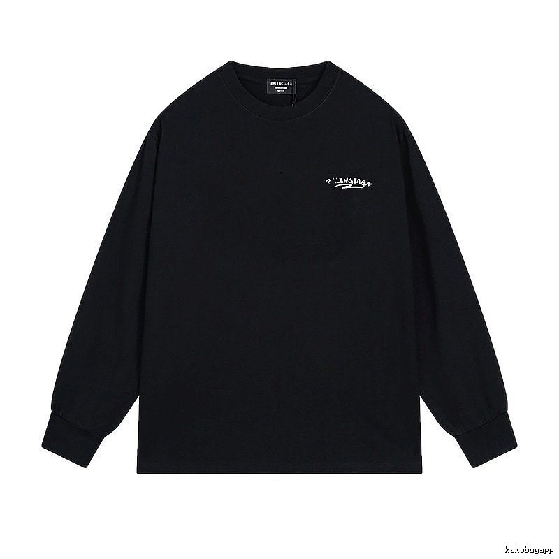 Balenciaga simple style black long-sleeved shirt