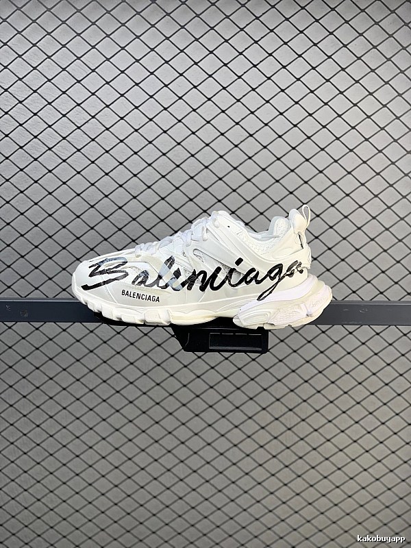 Balenciaga White Logo Chunky Sneakers Defined by Contrast Side Panels