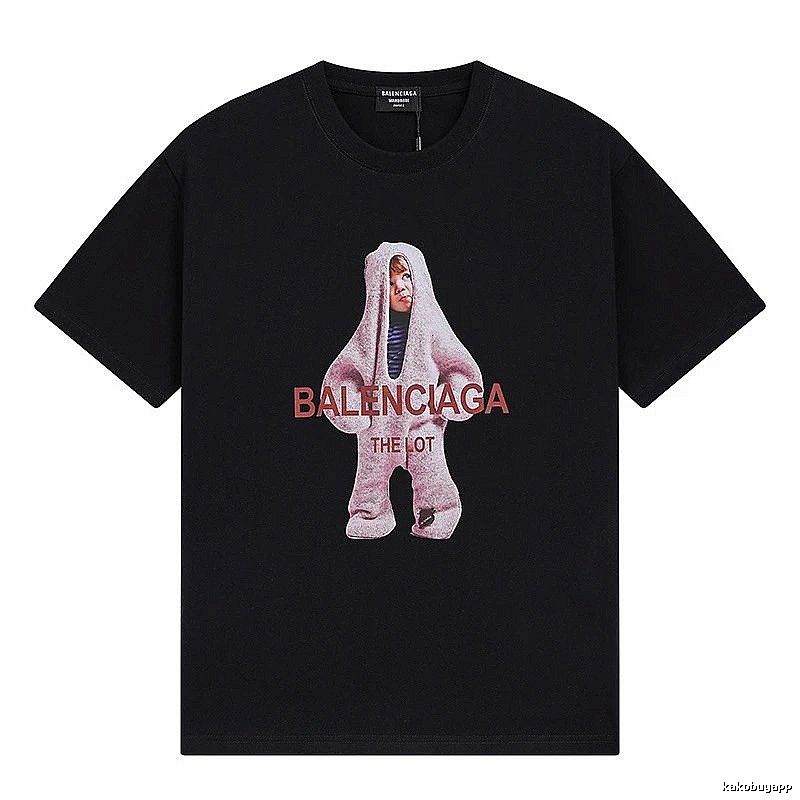 Balenciaga's childlike black T-shirt.