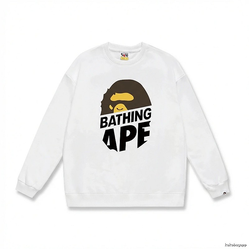 Bape Ape Head Casual White Sweatshirt