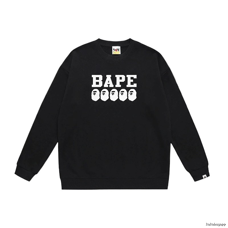 BAPE Ape Head Simple Black Sweatshirt