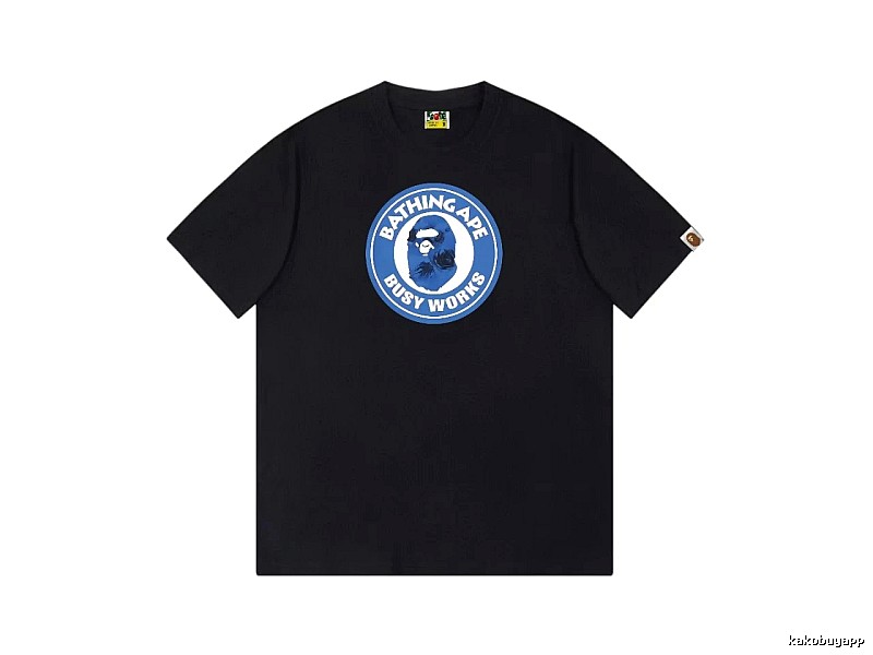 Bape Blue Label Trendy Cool Black T-shirt