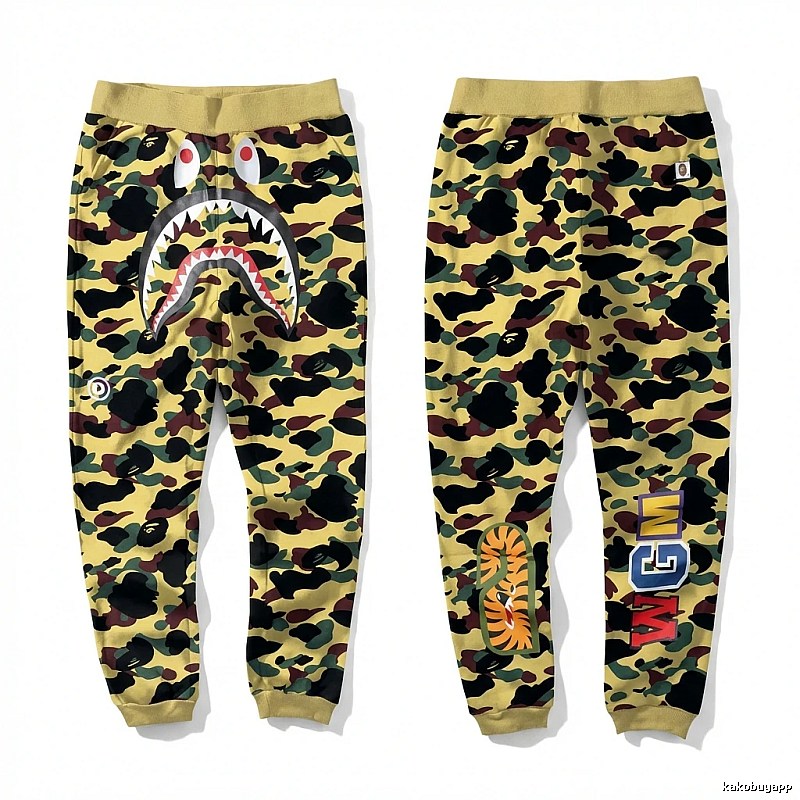 Bape camouflage shark pattern sweatpants