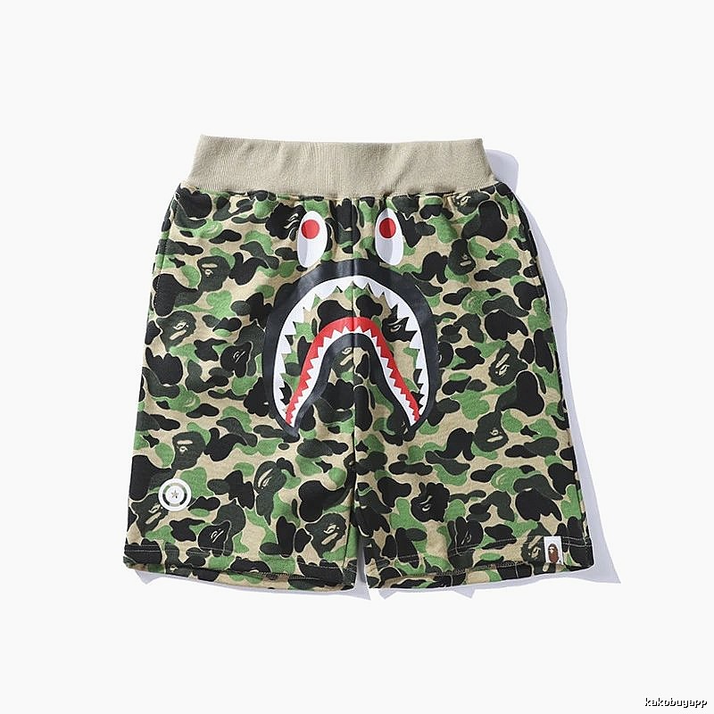 Bape camouflage shark-style shorts