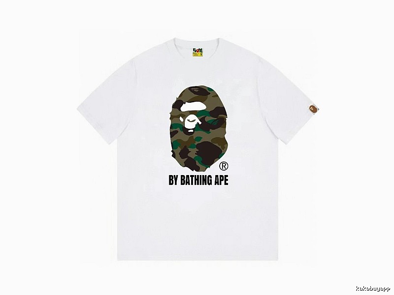 Bape camouflage-style white T-shirt