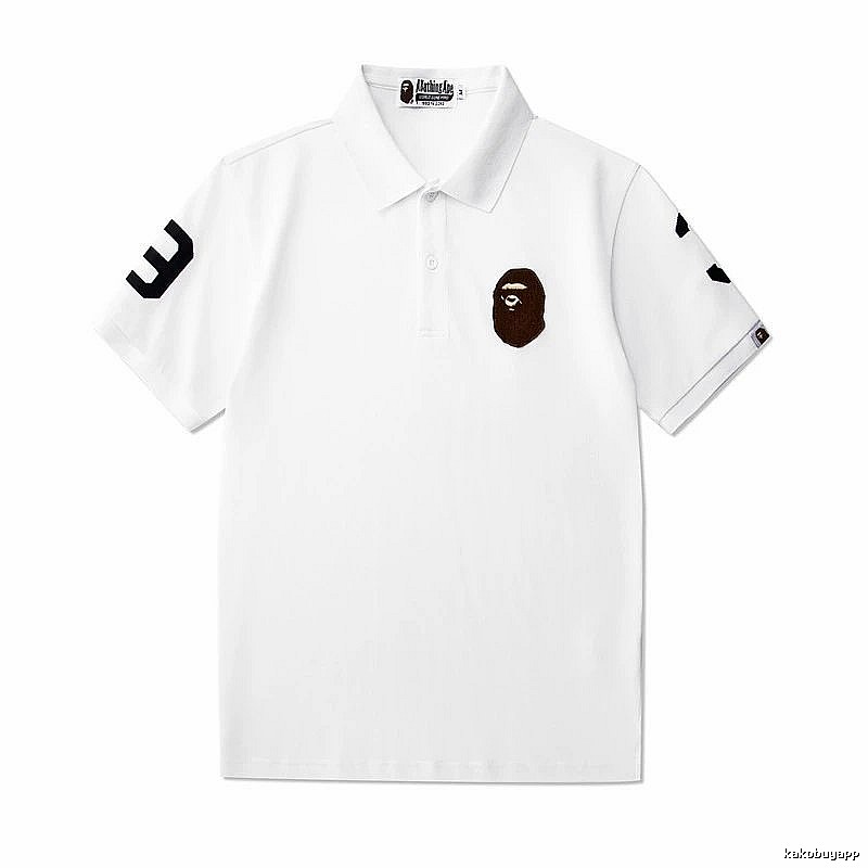 BAPE Classic Polo shirt White Polo Ape for Daily Styling