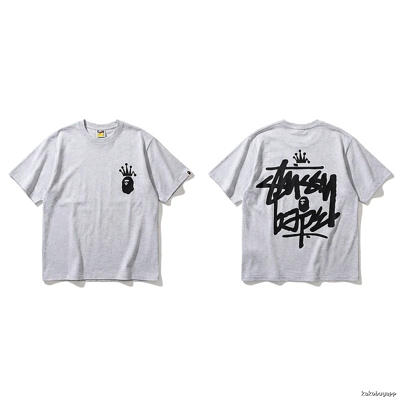 Bape Crown Trendy and Cool Style White T-shirt