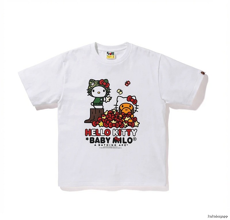 Bape Hello Kitty Co-branded White T-shirt