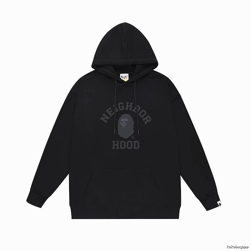 Bape Neighborhood black trendy hoodie