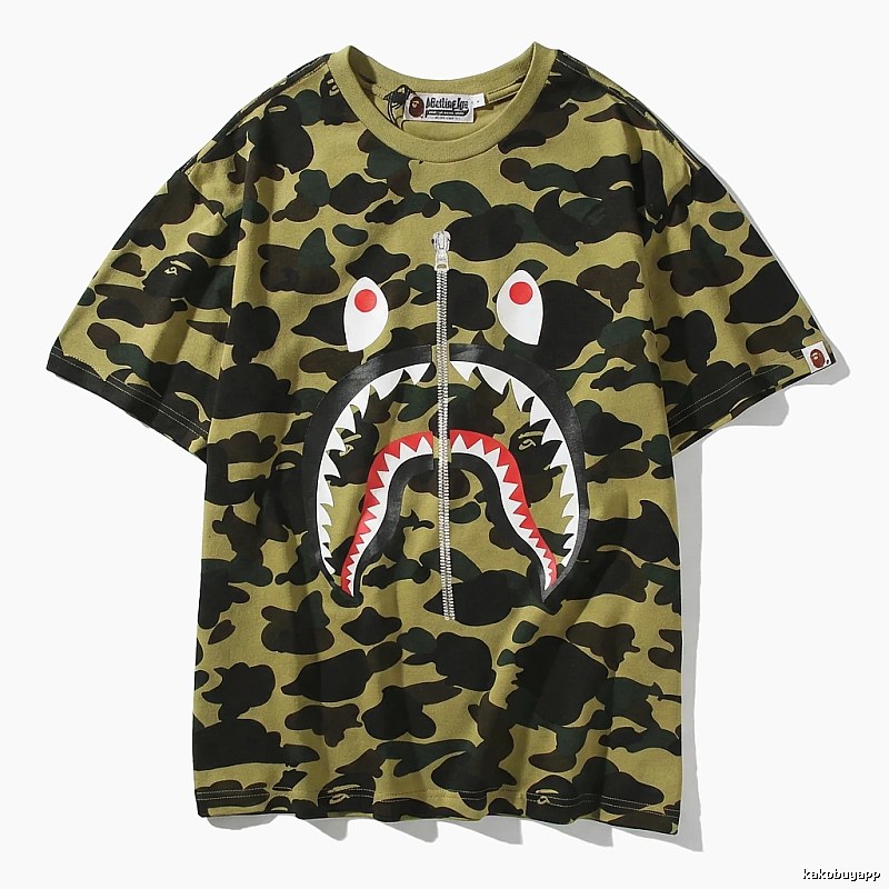 Bape Shark Camouflage Short-sleeve Shirt
