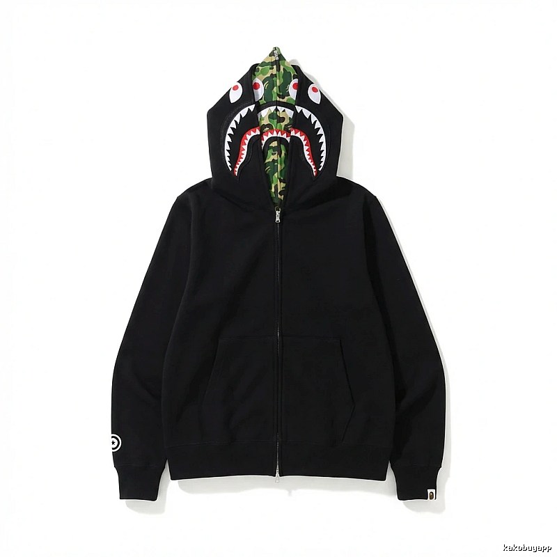 Bape Shark Camouflage Style Black Sweatshirt