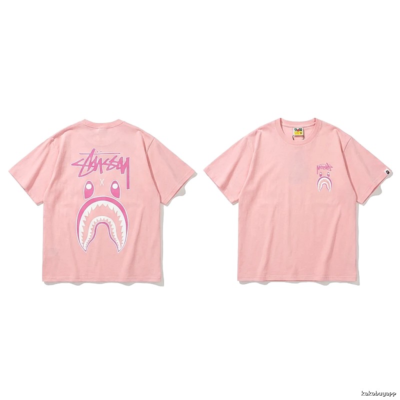 Bape Shark Co-branded Pink T-shirt
