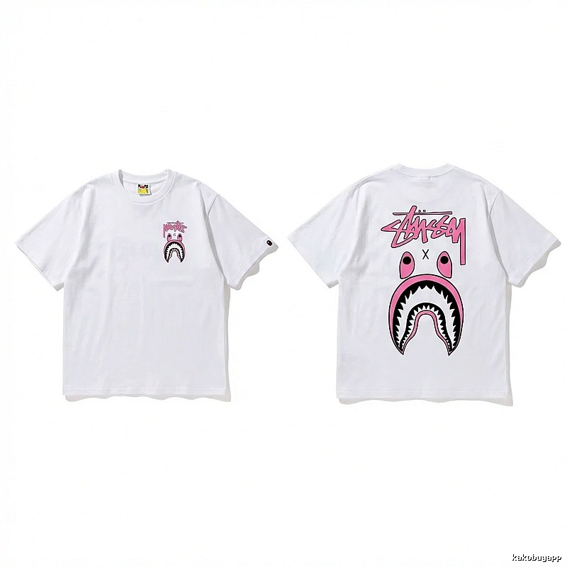 Bape Shark Co-branded White T-shirt