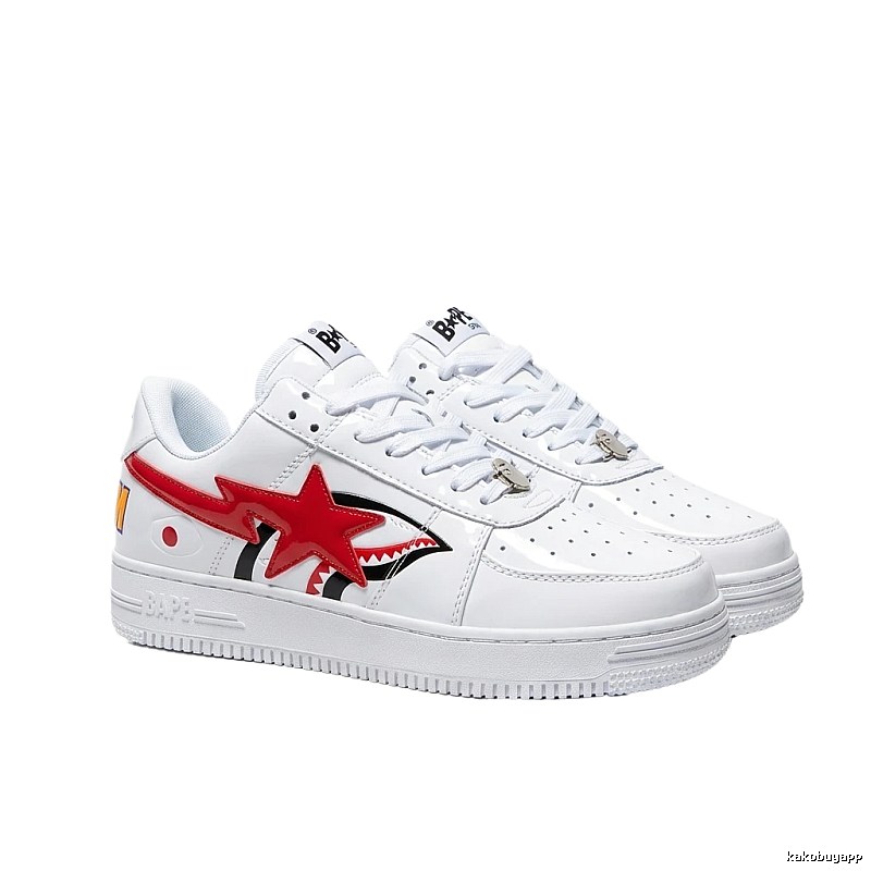 Bape Shark Series Trendy White Shoes