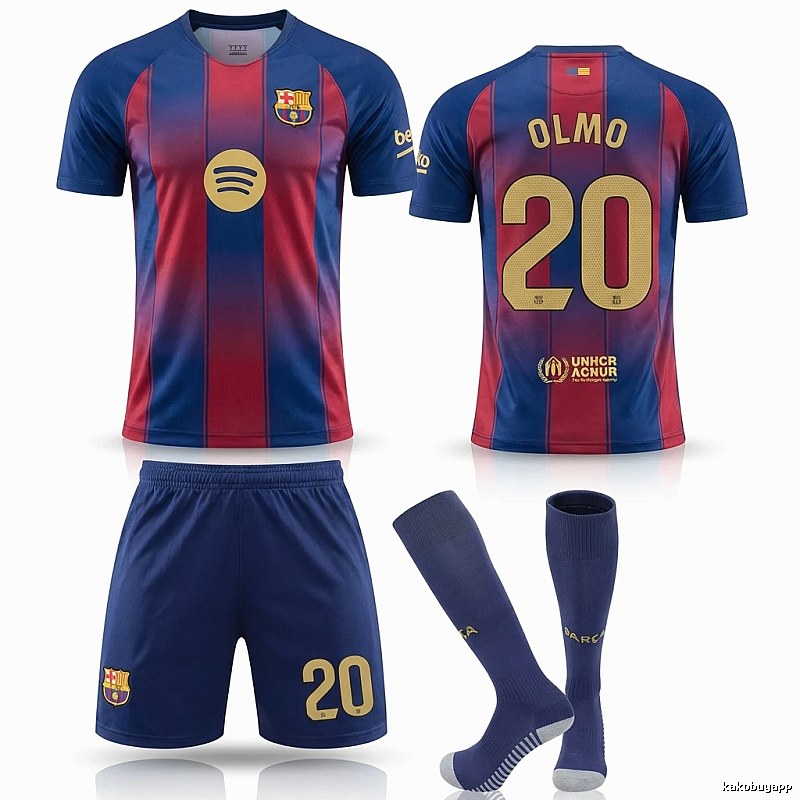 Barcelona's red and blue striped jersey