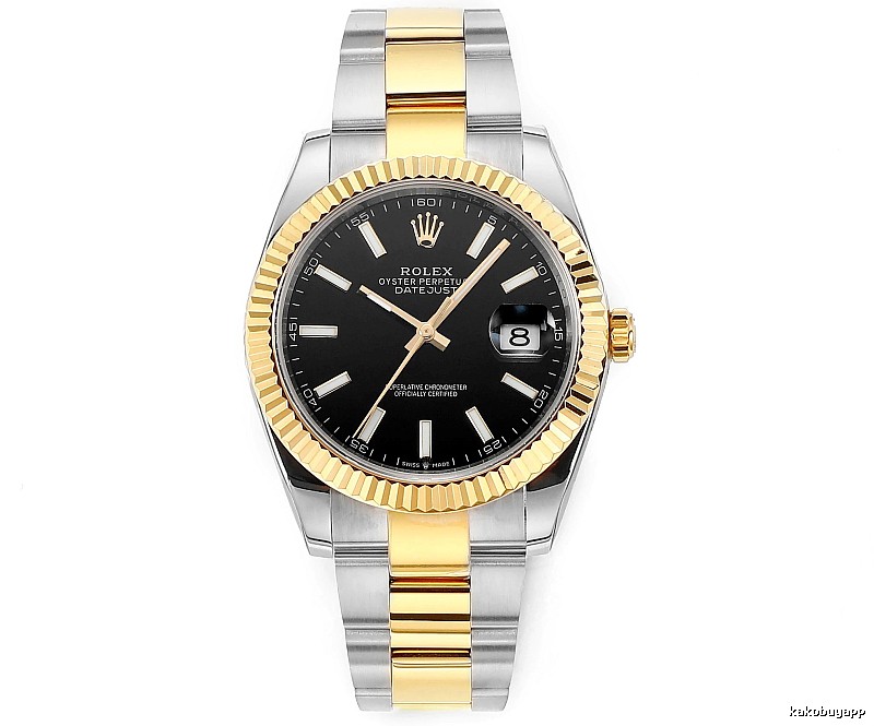 Black And Gold Two-Tone Datejust Watch - Rolex Office