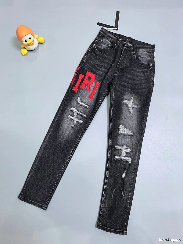 Black Distressed Cross Jeans - Chrome Hearts Travel