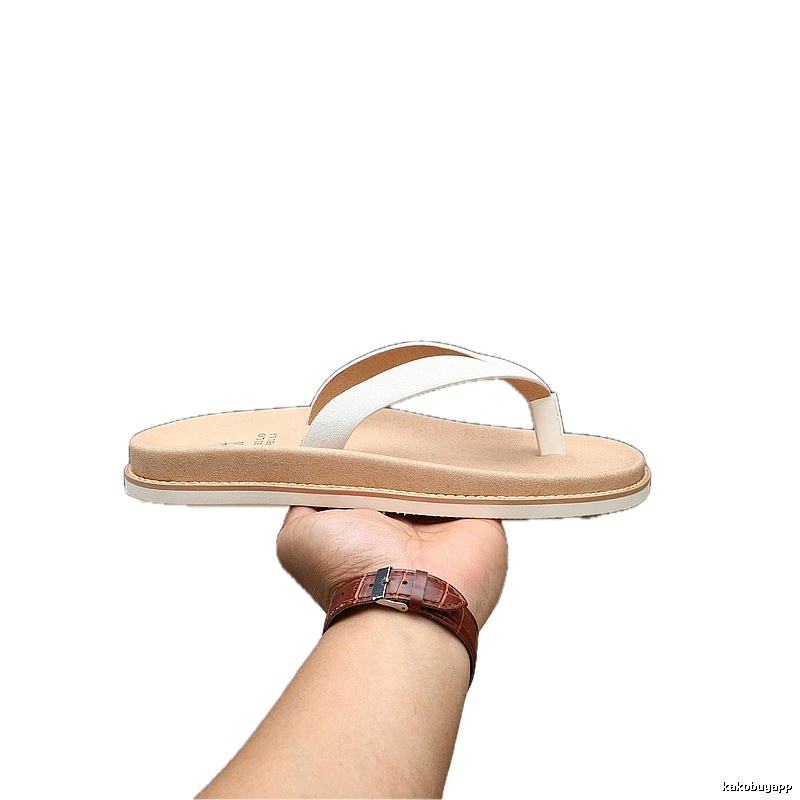 Brunello Cucinelli Casual White and Brown Flip-Flops