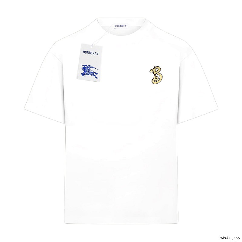 Burberry 3-letter logo simple white T-shirt