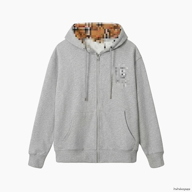 Burberry checkered casual grey hoodie