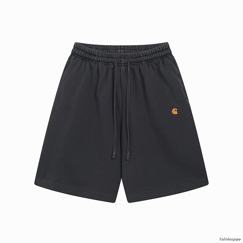 Carhartt Small Logo Workwear Style Carbon Black Casual Shorts