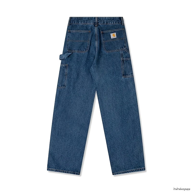 Carhartt workwear style dark blue jeans