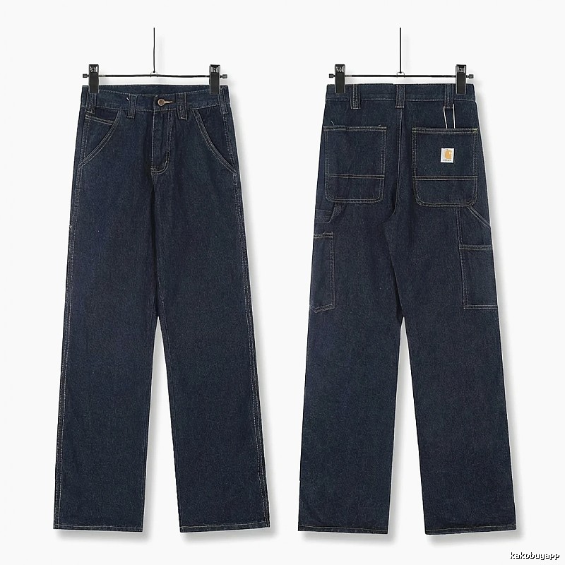 Carhartt workwear style dark blue jeans