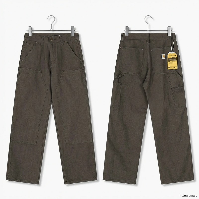 Carhartt workwear style dark gray long trousers