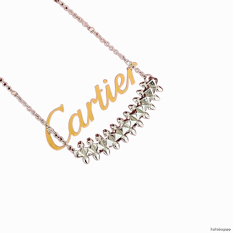 Cartier rivet-style silver necklace
