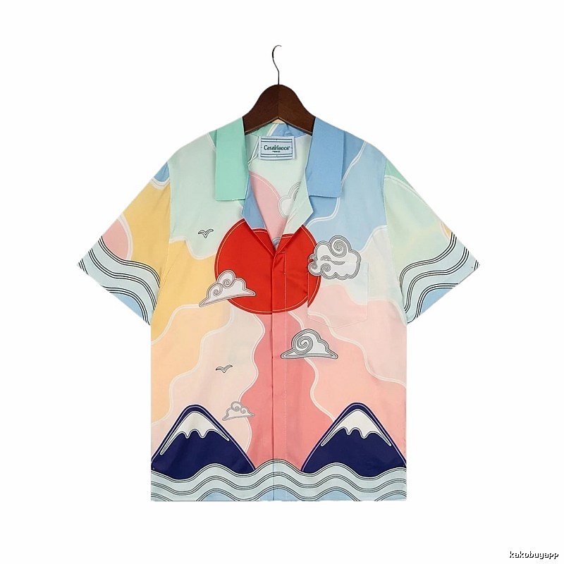 Casablanca Floral Print Short-Sleeve Shirt