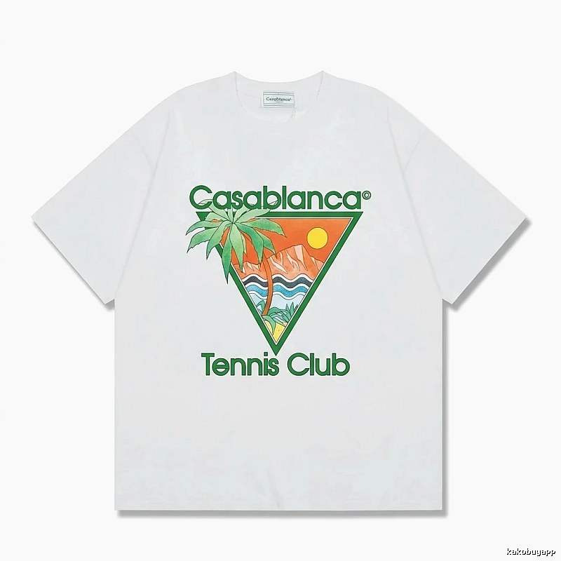 Casablanca Printed Casual White T-shirt