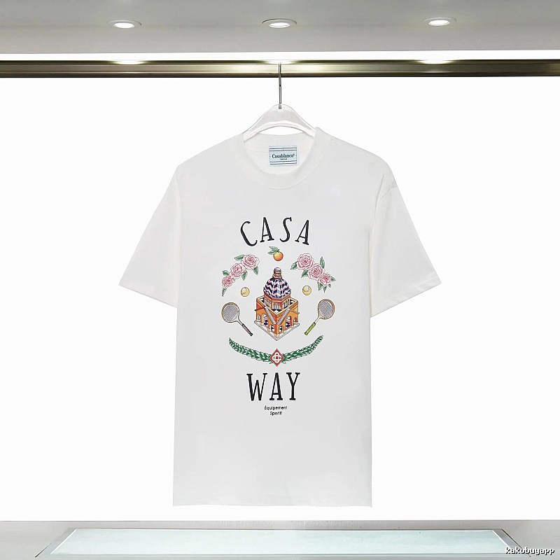 Casablanca printed casual white T-shirt