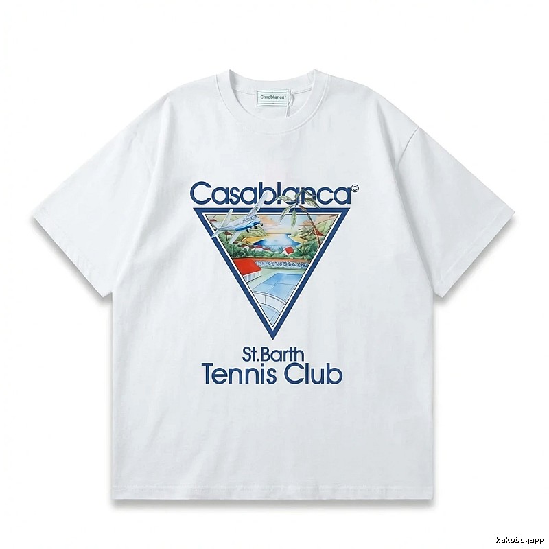 Casablanca Printed Casual White T-shirt