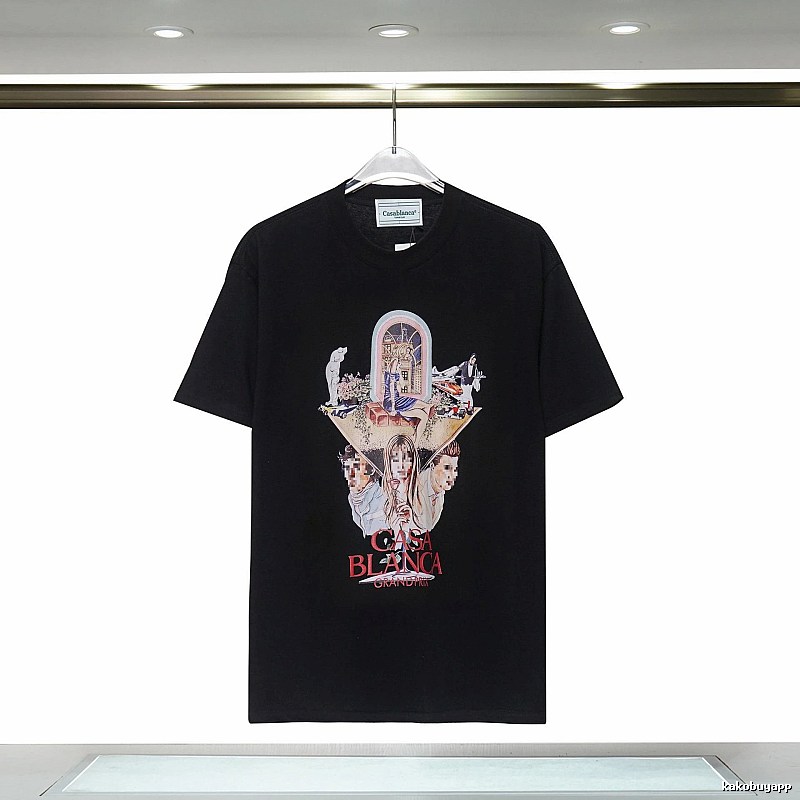 Casablanca Printed Trendy Black T-shirt