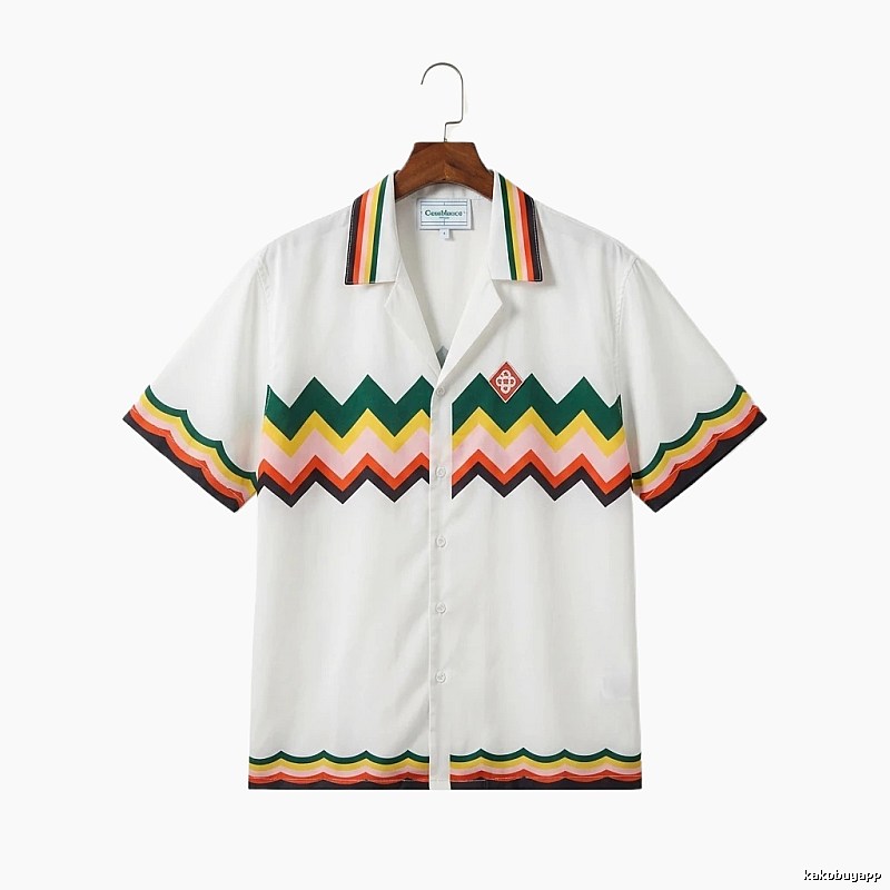 Casablanca retro-style colorful striped shirt