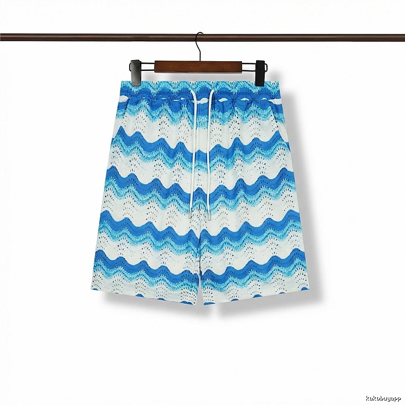 Casablanca Wave Style Blue and White Shorts