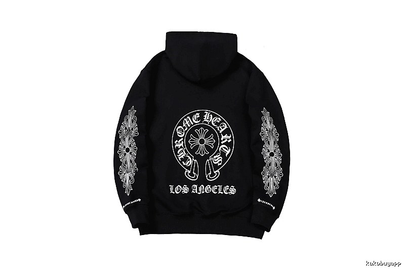 Chrome Hearts 2088-26 Black Cross Graphic Hoodie Streetwear Look