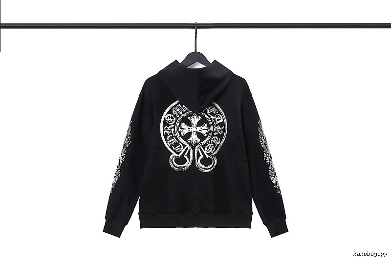 Chrome Hearts 2089-53 Black Cross Graphic Hoodie Minimal Look