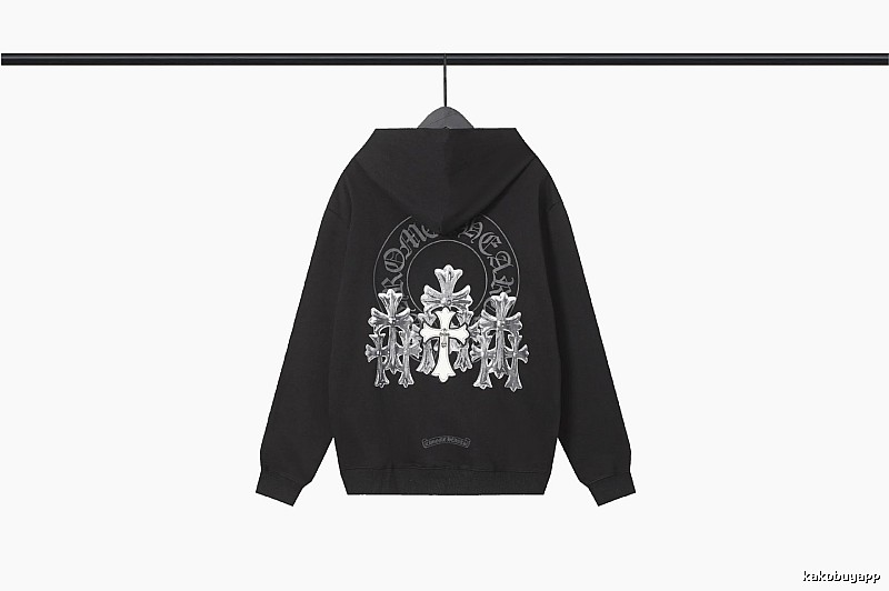Chrome Hearts 2089-72 Black Cross Graphic Hoodie Easy Pairing
