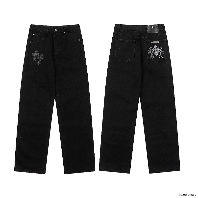 Chrome Hearts Classic Graphic jeans Light Denim Jeans with Travel-Friendly Style