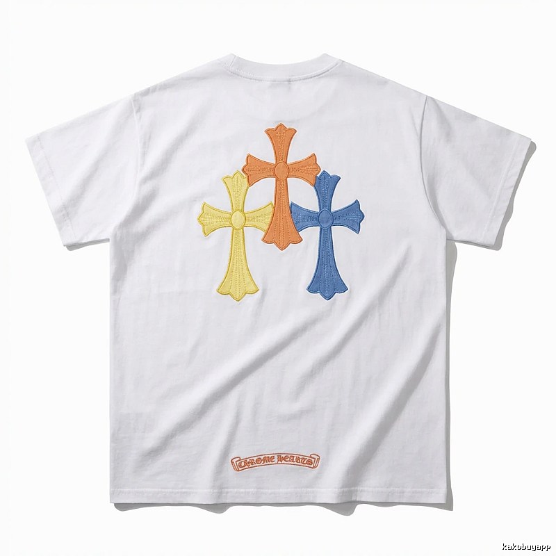 Chrome Hearts Colorful Cross White T-shirt