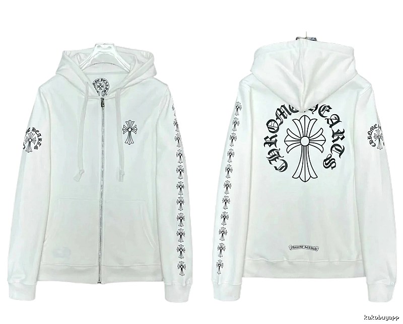 Chrome Hearts Cross Cool Style White Hoodie