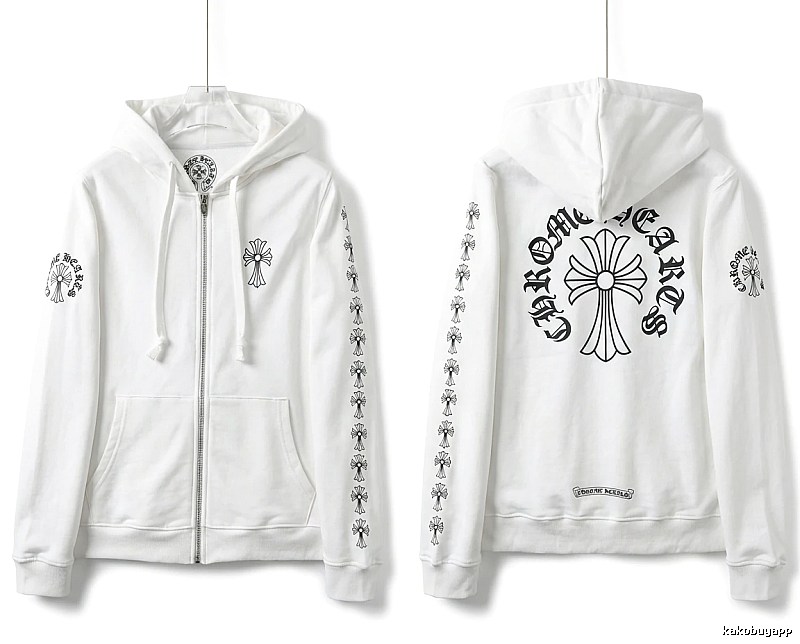 Chrome Hearts Cross Trendy White Hoodie