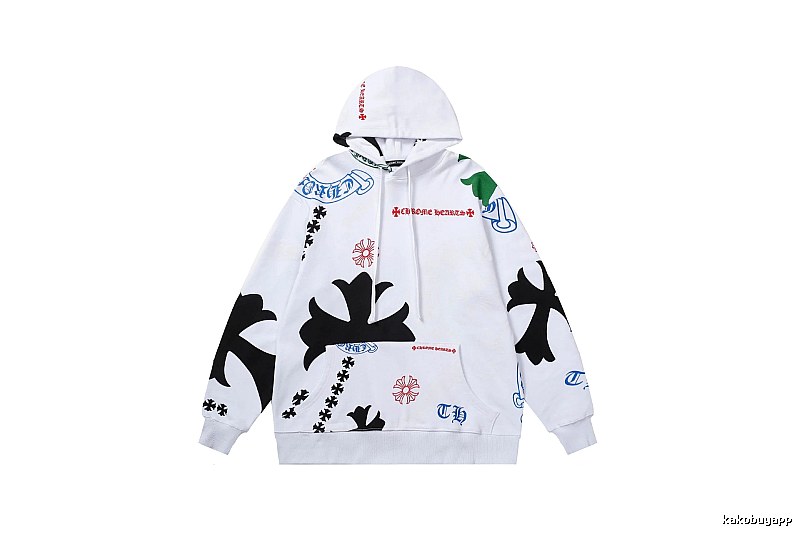 Chrome Hearts Gift Ready Cross graphic hoodie Black Blue Cross with Fresh Pattern