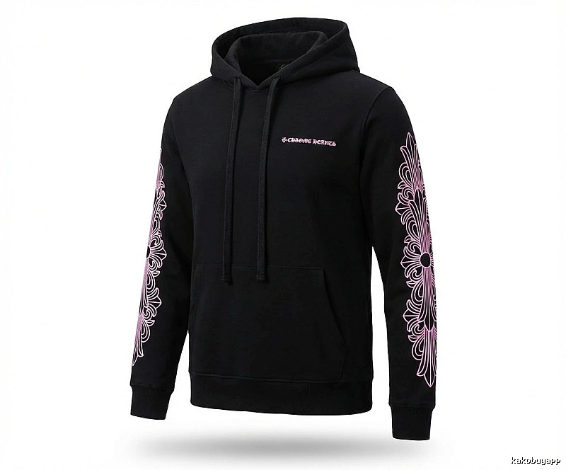 Chrome Hearts Gothic Style Black Hoodie