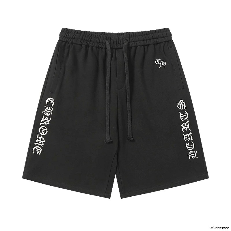 Chrome Hearts Gothic Style Black Shorts