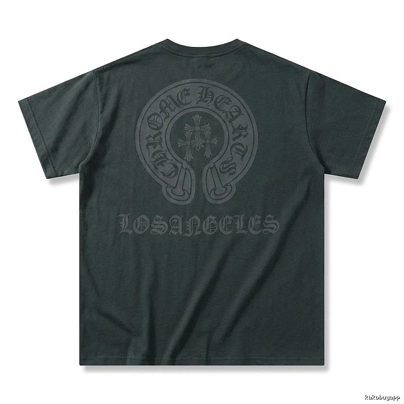 Chrome Hearts Gothic Style Dark Grey T-shirt