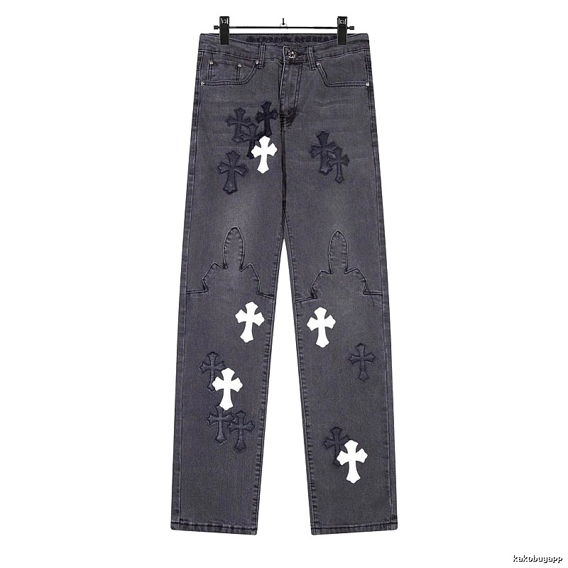 Chrome Hearts Relaxed Graphic jeans Light Denim Jeans with Designer-Inspired Detail