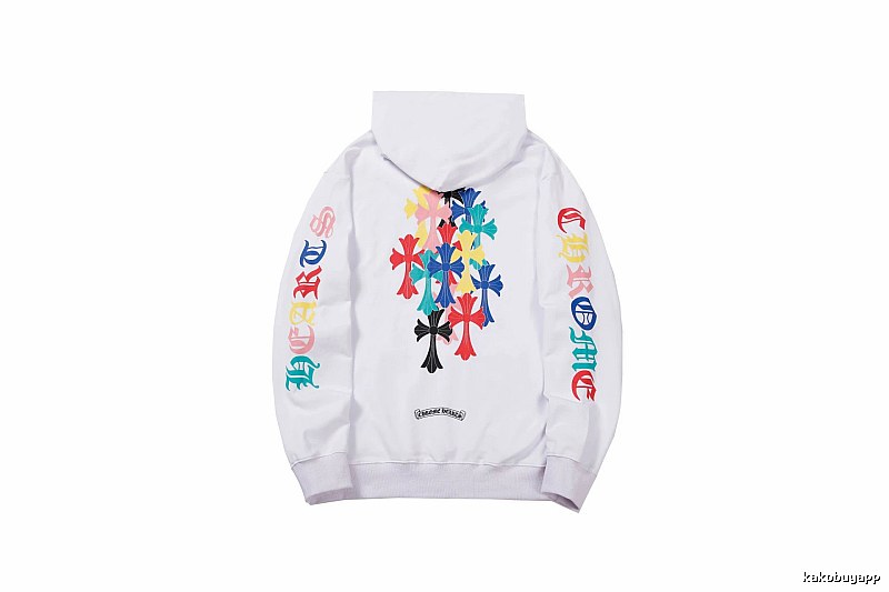 Chrome Hearts Streetwear Cross graphic hoodie Black Blue Cross with Logo Accent